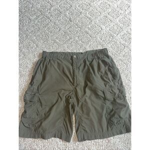 Mens The North Face Shorts Outdoors Hiking Pockets Lightweight Green Cargo XL